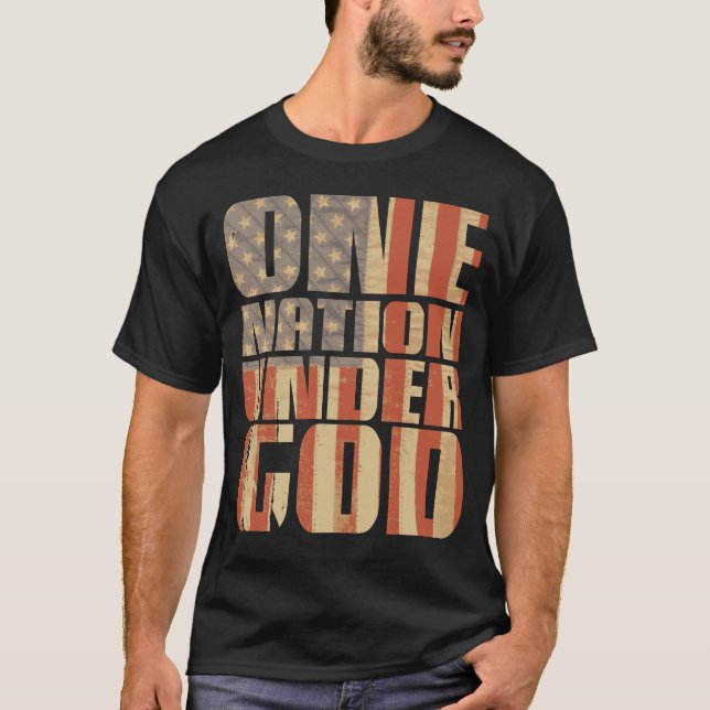 T-SHIRT UNE NATION SOUS UN DIEU ! (Devant)