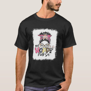 T-shirt Une Nurse Hoppy Messy Bun Bunny Nurse Pâques Jour