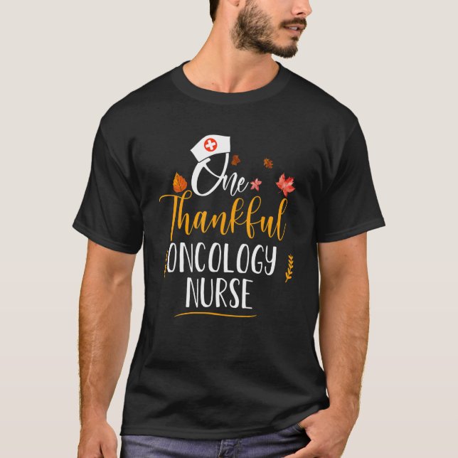 T-shirt Une Oncologie Remerciante Infirmière Thanksgiving  (Devant)