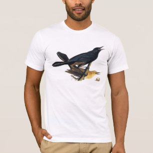T-shirt Une paire de Grackles Bateau-Coupé la queue