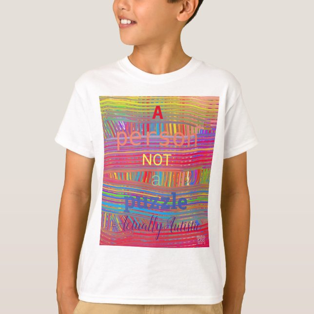 T-shirt Une personne, pas un casse-tête. Acceptation de l' (Devant)