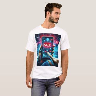 T-shirt une personne qui tient un téléphone avec le mot ve
