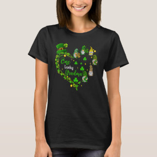 T-shirt Une petite mère chanceuse Gnomies Shamrocks irland