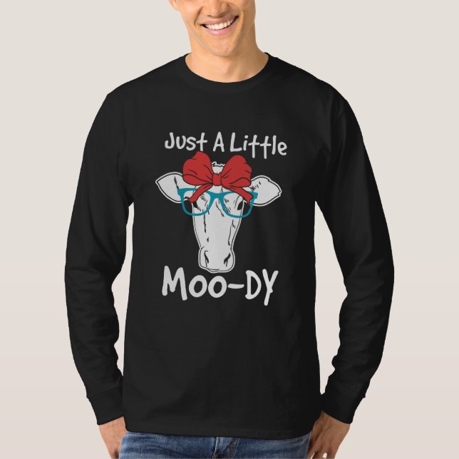 T-shirt Une Petite vache Grumpy Moody Drôle Animal Cow (Devant)