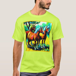 T-shirt Une pièce d'art Cheval brillante et joyeuse. Comma