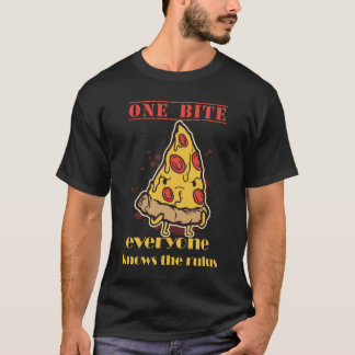 T-shirt Une Pizza Bite - Tout Le Monde Connaît Les Règles