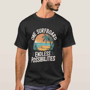 T-shirt Une planche de surf Possibilités infinies Pun vint