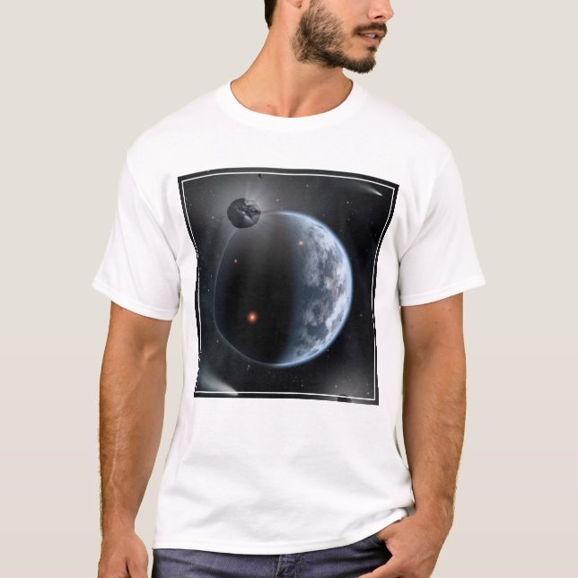 T-shirt Une Planète Comme La Terre Avec Des Océans Qui Rev (Devant)