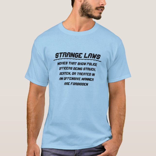 T-shirt Une police des lois étranges dans le film (Devant)