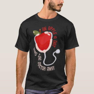 T-shirt Une Pomme Par Jour Garde Le Médecin De Végétan Sai