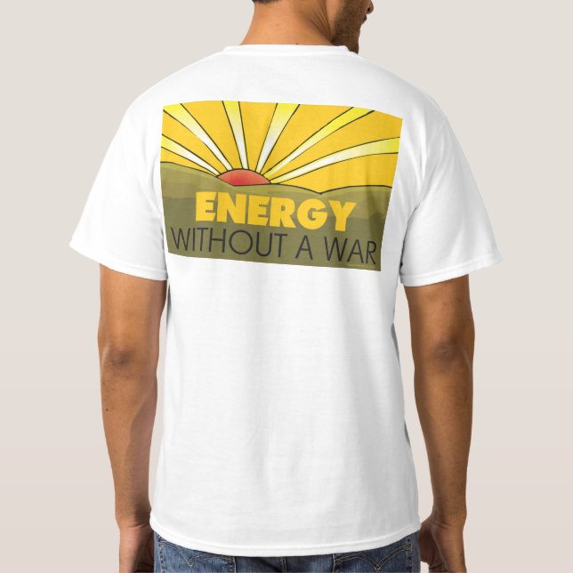 T-shirt Une puissance solaire sans guerre, une De l'enviro (Dos)