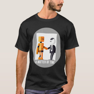 T-shirt Une question de temps Robot et des mains humaines