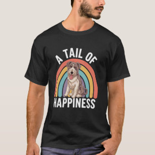 T-shirt Une queue de bonheur Chien Lévrier Irlandais Rétro