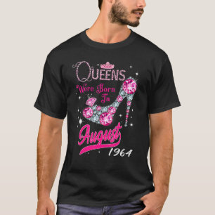 T-shirt Une Reine Est Née En Août 1964 Joyeux 58E Annivers