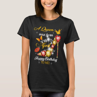 T-shirt Une Reine Est Née En Avril Joyeux Anniversaire Pou