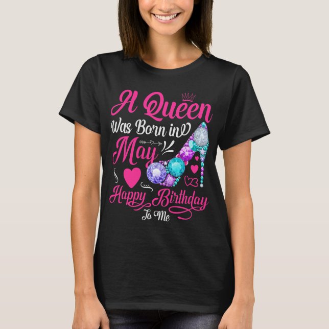 T-shirt Une Reine Est Née En Mai (Devant)