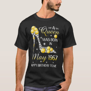 T-shirt Une Reine Est Née En Mai 1967 Joyeux Anniversaire 