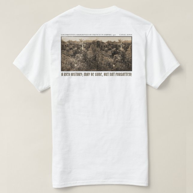 T-shirt Une riche histoire, les trains français abandonnés (Design dos)