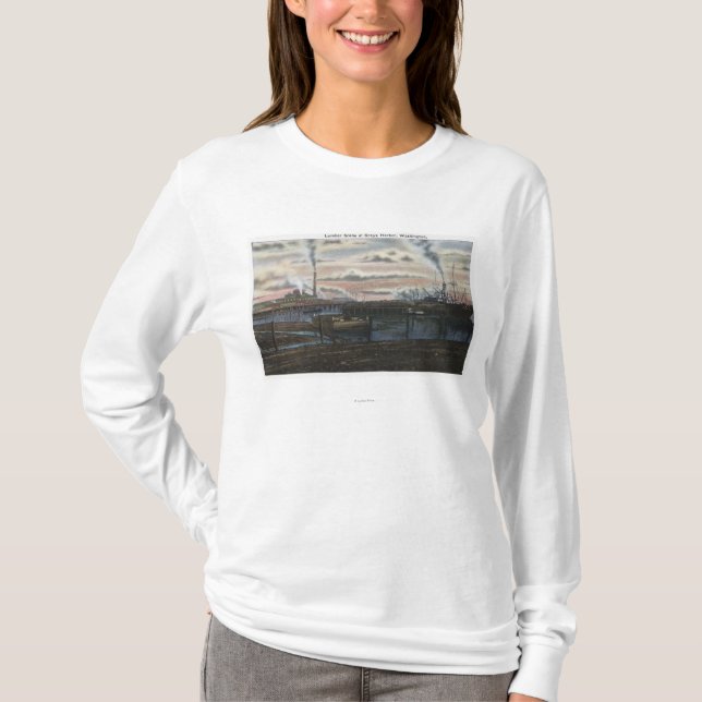 T-shirt Une scène de bois de charpente (Devant)