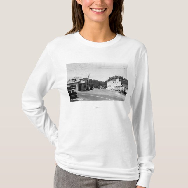 T-shirt Une scène de coin de la rue (Devant)