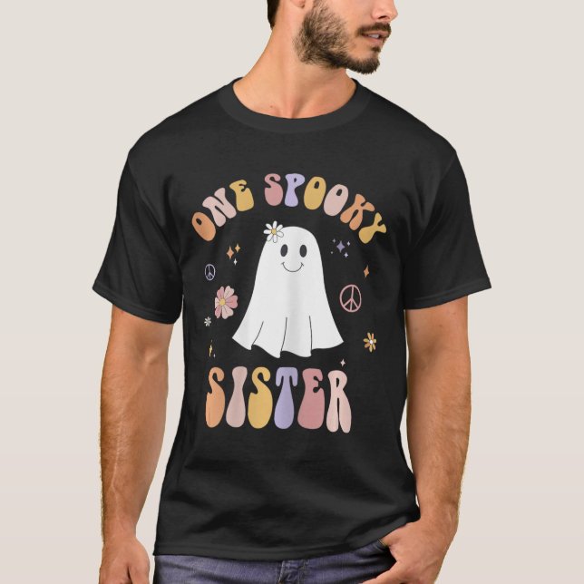 T-shirt Une Soeur Éffrayante Premier Anniversaire Rétro Ha (Devant)
