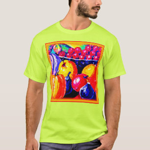 T-shirt Une Superbe Peinture À L'Huile De Fruité. Commande