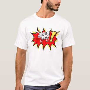 T-shirt Une vache dans une explosion de KAPOW