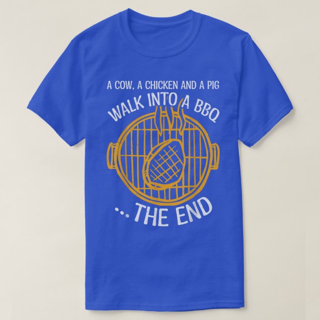 T-shirt Une Vache Un Poulet Et Un Cochon Marchent Dans Un  (Design devant)