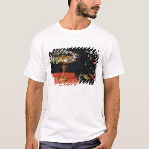 T-shirt Une vie immobile d'un Tazza avec des fleurs