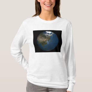 T-shirt Une vue globale au-dessus de l'Asie avec la glace