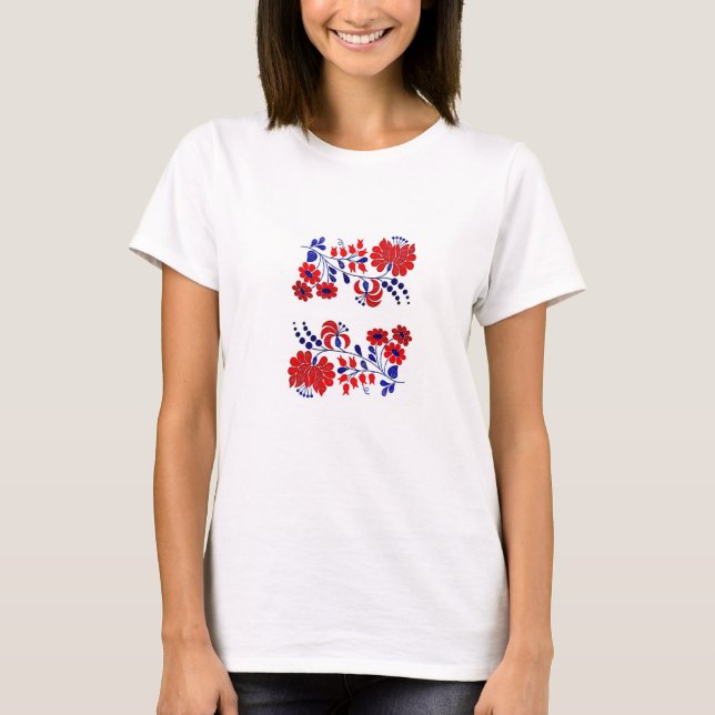 T - Shirt, Ungar, Stickerei T-Shirt (Vorderseite)
