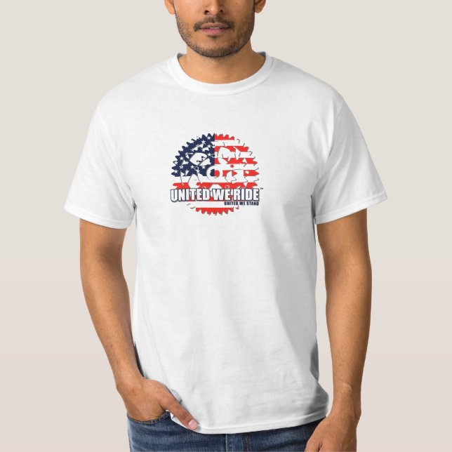T-shirt UNI NOUS chemise de pignon de drapeau américain de (Devant)