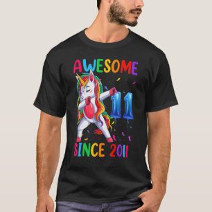T-shirt Unicorn 11ème Anniversaire Tenue Pour Filles Magni