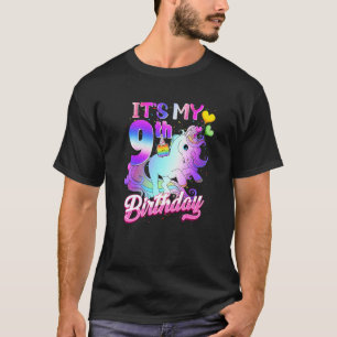 T-shirt Unicorn Anniversaire C'Est Mon 9ème Anniversaire E