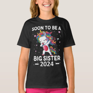 T-shirt Unicorn Bientôt Être Grande Soeur 2024