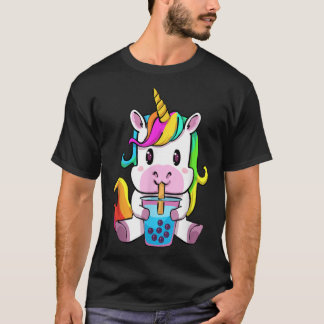 T-shirt Unicorn Boba Tea Bubble Tea Kawaii Unicorn Men Kid