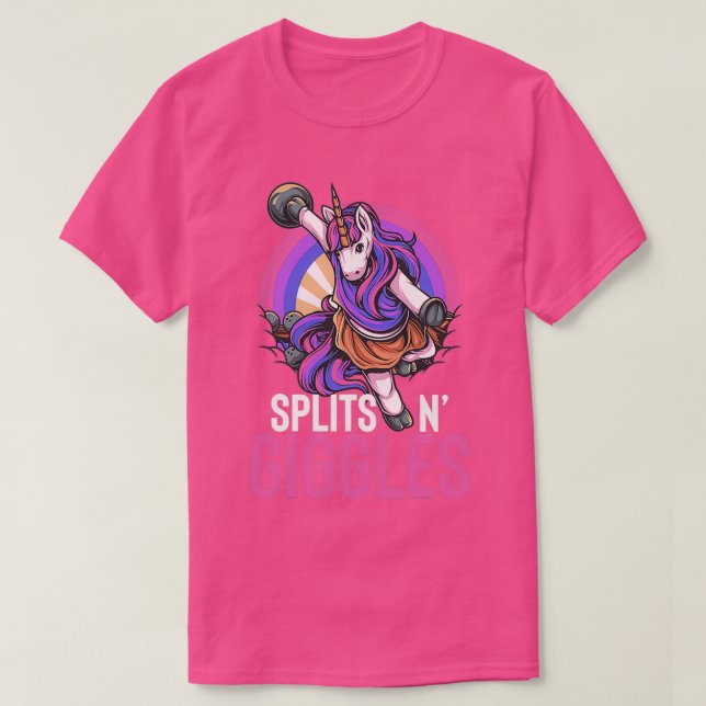 T-shirt Unicorn Bowling Team Splings N Giggles T (Design devant)