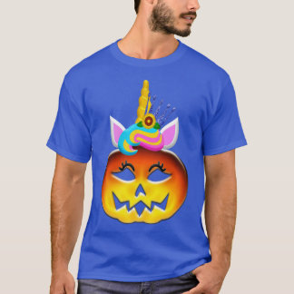 T-shirt Unicorn Citrouille - Halloween mignonne Thanksgivi