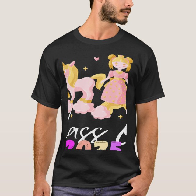 T-shirt Unicorn class of 2035 grow with me (Devant)