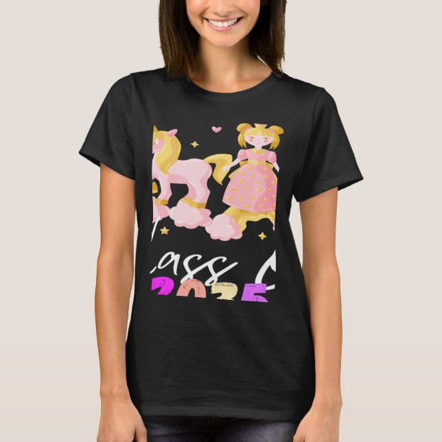 T-shirt Unicorn class of 2035 grow with me (Devant)