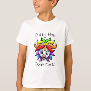 T-shirt Unicorn Crazy Hair s'en fiche