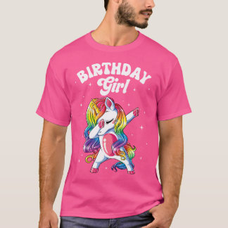 T-shirt Unicorn Dabbing Birthday Girls Rainbow Dab Dan Dab
