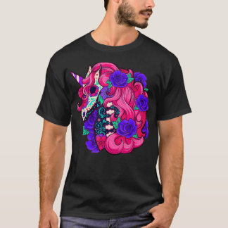T-shirt Unicorn dia de los muertos jour du crâne mort