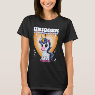 T-shirt Unicorn éclaire maintenant Stress Jamais Unicorne