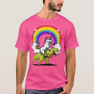 T-shirt Unicorn équitation TRex Dinosaur Parti