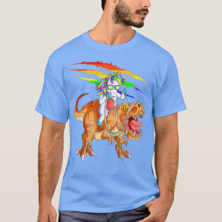T-shirt Unicorn équitation TRex Dinosaur Pour Enfants Garç