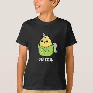 T-shirt Unicorn Funny Baby Corn Pun Dark BG