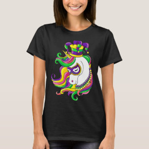 T-shirt Unicorn Jester Casquette Rainbow Mardi Gras Masque