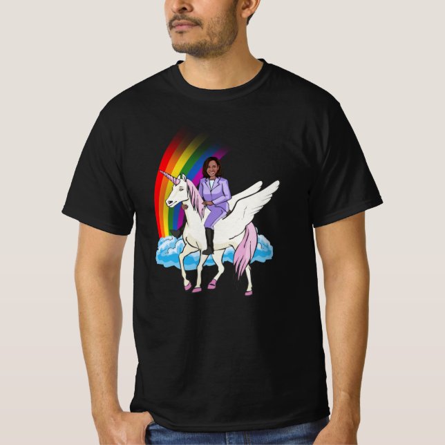 T-shirt UNICORN KAMALA HARRIS ET T-shirt RAINBOW (Devant)