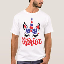 Unicorn Merica Drôle J'Aime L'Amérique 4 Juillet